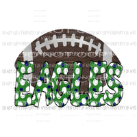 Eagles Football Navy and green Sublimation transfers Heat Transfer