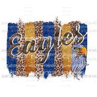 Eagles Paint pallet blue and gold Sublimation transfers Heat Transfer