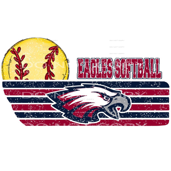 EAGLES softball # 7739 Sublimation transfers - Heat Transfer