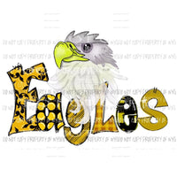 Eagles Yellow and black Sublimation transfers Heat Transfer