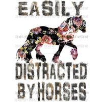 Easily Distracted by horses Sublimation transfers Heat Transfer