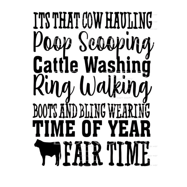 Fair time cow FFA # 8050 Sublimation transfers - Heat