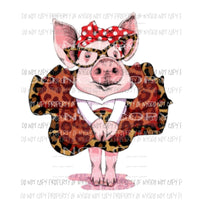 Fancy Pig Leopard Sublimation transfers Heat Transfer