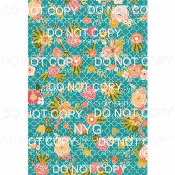 Flower Background #23 Sublimation transfers 13 x 9 inches Heat Transfer