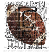 Football typography Sublimation transfers Heat Transfer