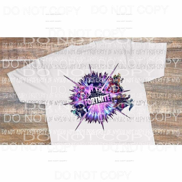 Fortnite purple Sublimation transfers Heat Transfer