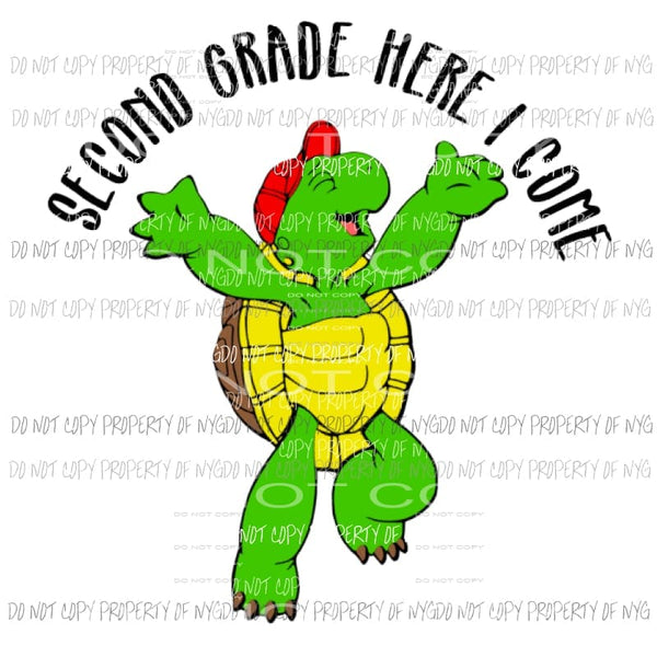 Franklin turtle Here I come school Pre k - 6th Grade school Sublimation transfers Heat Transfer