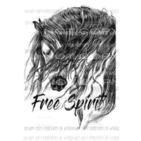 Free spirit horse 4 Sublimation transfers Heat Transfer
