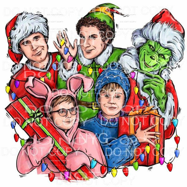 Friends Christmas Movie Characters Grinch Elf Home Alone 