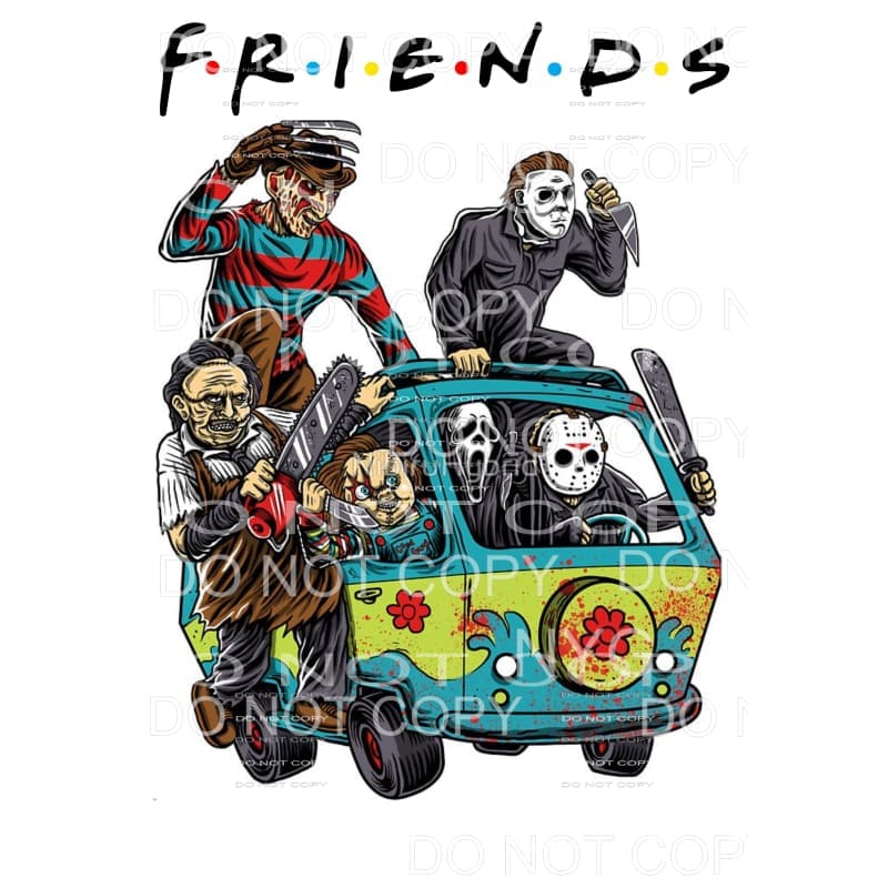 martodesigns - Friends Horror Van freddie chucky jason