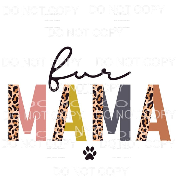 Fur Mama Half Leopard Sublimation transfers - Heat Transfer