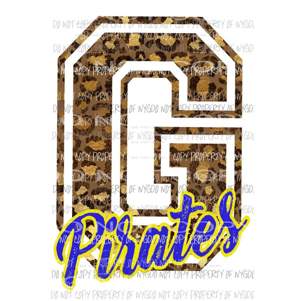 G Pirates school Sublimation transfers Heat Transfer