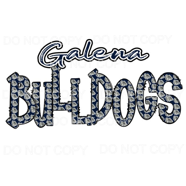 Galena Bulldogs # 529 Sublimation transfers - Heat Transfer