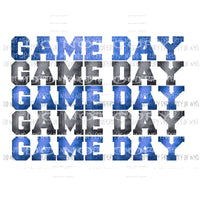 Game Day blue and black Sublimation transfers Heat Transfer