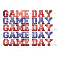 Game Day Blue and RED Sublimation transfers Heat Transfer