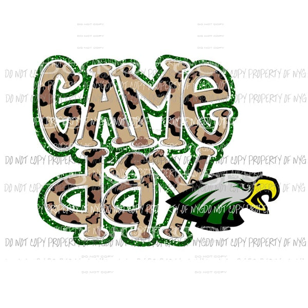 Game Day green Eagles 1 Sublimation transfers Heat Transfer