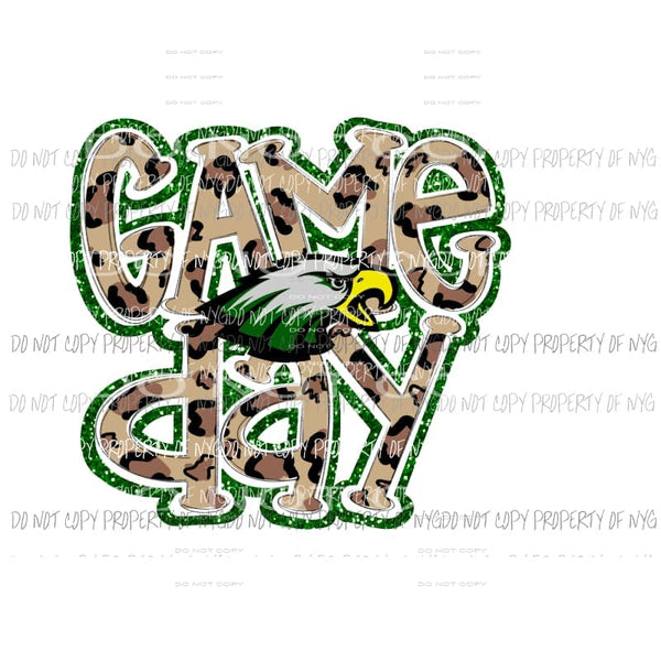 Game Day green Eagles 2 Sublimation transfers Heat Transfer