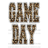 Game Day Leopard Sublimation transfers Heat Transfer