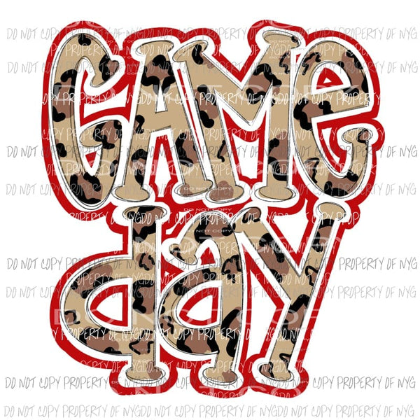 Game Day Red Sublimation transfers Heat Transfer