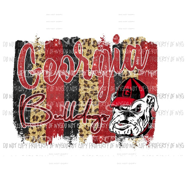 Georgia Bulldogs Paint Palette 1 Sublimation transfers Heat Transfer