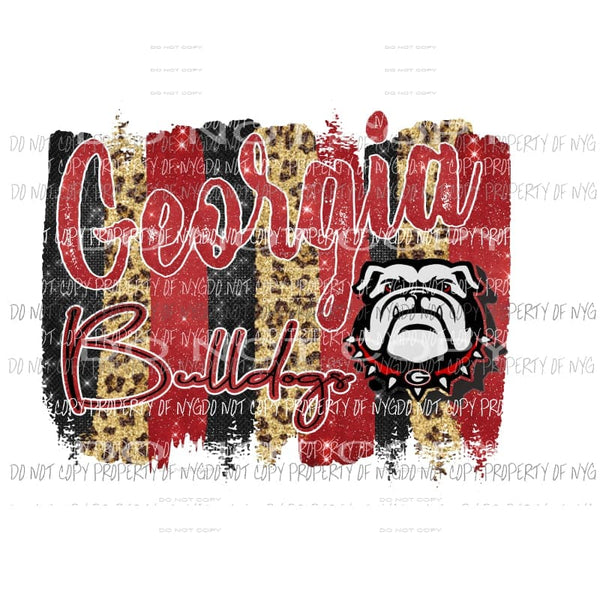 Georgia Bulldogs Paint Palette 2 Sublimation transfers Heat Transfer