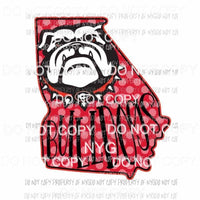 Georgia Bulldogs state Sublimation transfers Heat Transfer