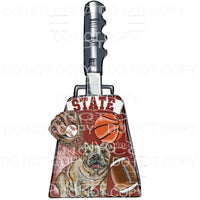 Georgia State Bulldogs Sports Cowbell Dawgs Sublimation 