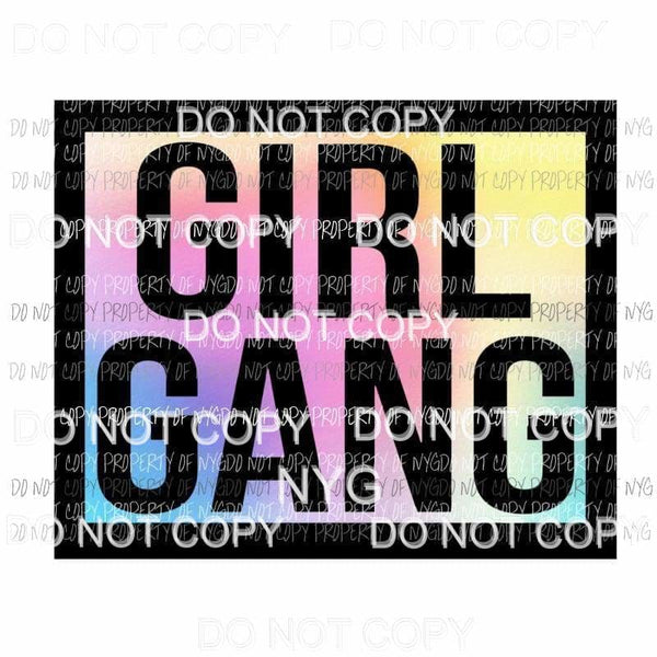 Girl Gang #3 pastel Sublimation transfers Heat Transfer