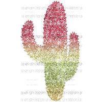 Glitter Cactus Sublimation transfers Heat Transfer