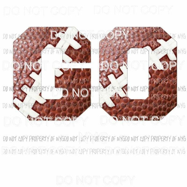 Go Football #2 brown leather pattern Sublimation transfers Heat Transfer