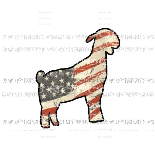 Goat Flag Sublimation transfers Heat Transfer