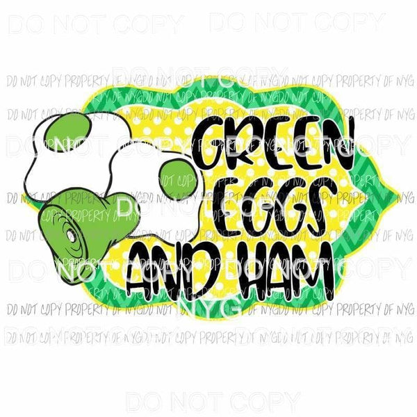 Green Eggs and Ham Dr Seuss Sublimation transfers Heat Transfer