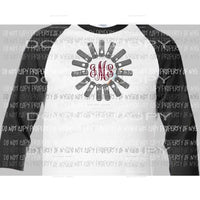 Grey shotgun shells monogram blank sublimation transfer Heat Transfer