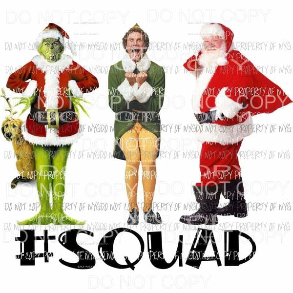 Grinch Face, Grinch Squad Design, Christmas Design - DTF heat transfer