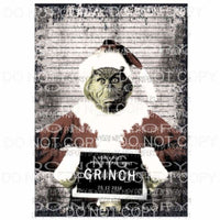 Grinch Mug Shot Sublimation transfers Heat Transfer