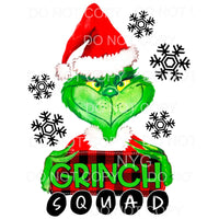 Grinch Squad Red Buffalo Plaid #1561 Sublimation transfers -