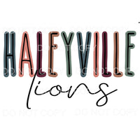 Haleyville Lions # 444 Sublimation transfers - Heat Transfer
