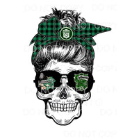 Harry Potter Green Messy Bun SKULL HP Sublimation transfers 