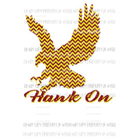 Hawk On # 2 Hawks school Sublimation transfers Heat Transfer