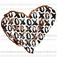 Heart #6 brown xoxo Sublimation transfers Heat Transfer