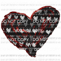 Heart #8 black hearts Sublimation transfers Heat Transfer