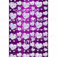 Heart Background Sheet #2 Sublimation transfers 13 x 9 inches Heat Transfer