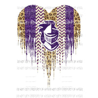 Heart Paint Palette Knights Purple Sublimation transfers Heat Transfer