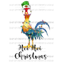 Hei Hei Christmas chicken santa Christmas Sublimation transfers Heat Transfer