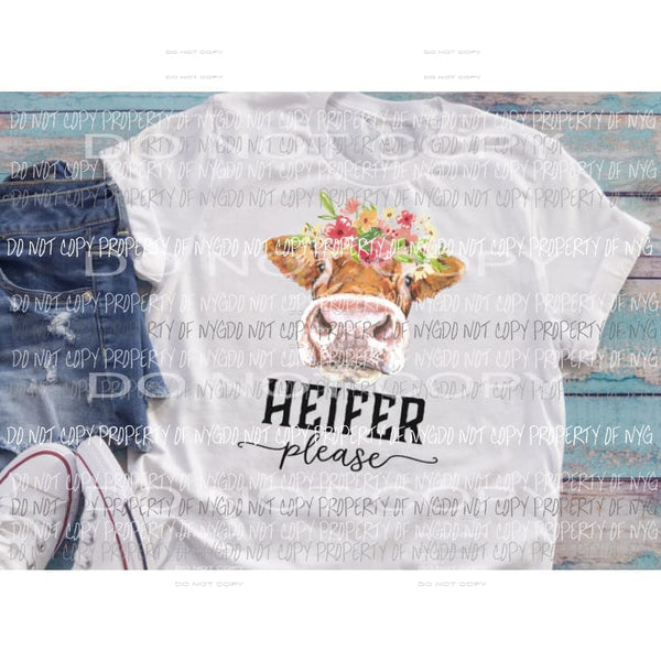 Heifer Please cow # 4 Sublimation transfers Heat Transfer