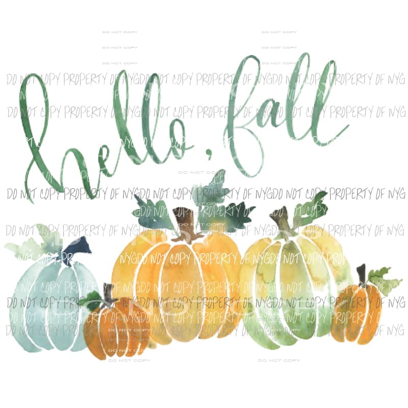 martodesigns - Hello Fall pumpkins Sublimation transfers