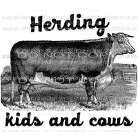 herding kids and cattle sublimation transfer Heat Transfer