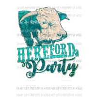 Hereforda party cow Sublimation transfers Heat Transfer