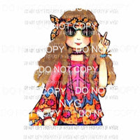 Hippie girl 2 Sublimation transfers Heat Transfer