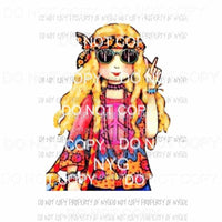 Hippie girl 3 Sublimation transfers Heat Transfer